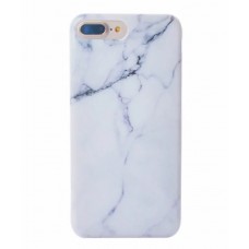 iPhone 7 Plus - TPU IMD Soft Full Case Printing Protective Cover Case - Black Line Marble Pattern